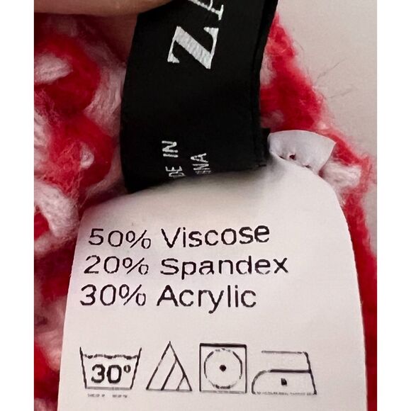 Vintage inspired Zaful cropped red and white sweater. Size XL. - Picture 6 of 8